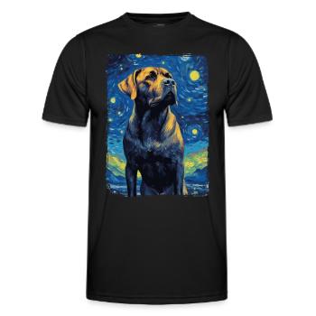 Cane Corso Starry Night - Männer Funktions-T-Shirt - Schwarz - Vorne - AI Model Male 178 dark (178cm)