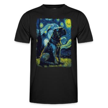 Cane Corso Starry Night - Männer Funktions-T-Shirt - Schwarz - Vorne - AI Model Male 178 dark (178cm)