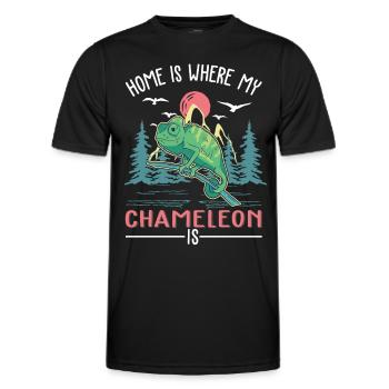 Chameleon Home Chameleon - Men's Functional T-Shirt - black - Front - AI Model Male 178 dark (178cm)