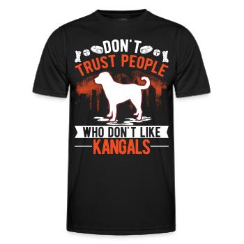 Kangal Gift Anatolian Shepherd Dog - Men's Functional T-Shirt - black - Front - AI Model Male 178 dark (178cm)
