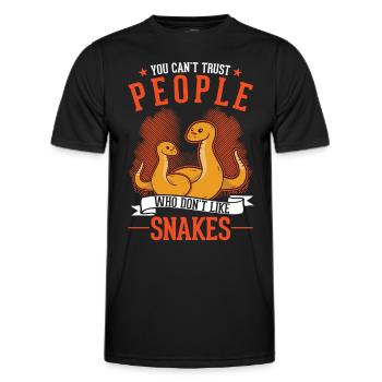 Propriétaire des serpents Serpent de maïs Serpent - T-shirt sport Homme - noir - Devant - AI Model Male 178 dark (178cm)