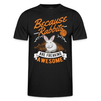 Lapin Cadeau Lapin Lapin Lapin - T-shirt sport Homme - noir - Devant - AI Model Male 178 dark (178cm)