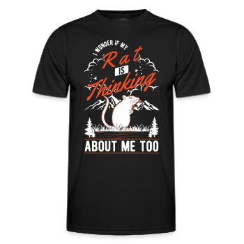 Rat Cadeau Rat - T-shirt sport Homme - noir - Devant - AI Model Male 178 dark (178cm)