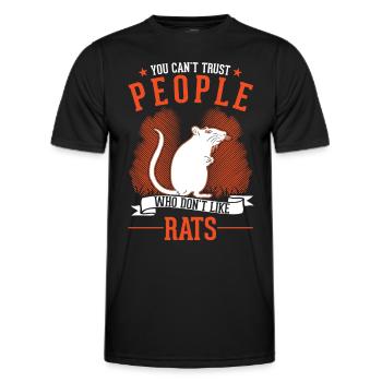 Rat Cadeau Maison Rat Propriétaire - T-shirt sport Homme - noir - Devant - AI Model Male 178 dark (178cm)