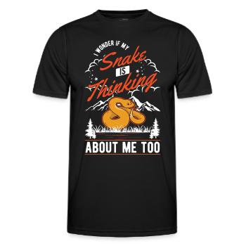 Propriétaire des serpents Serpent de maïs Serpent - T-shirt sport Homme - noir - Devant - AI Model Male 178 dark (178cm)