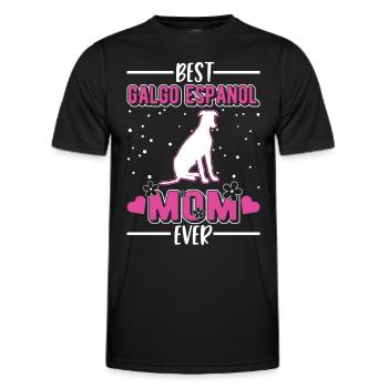Meilleure maman Galgo Español Lévrier espagnol de tous les temps - T-shirt sport Homme - noir - Devant - AI Model Male 178 dark (178cm)
