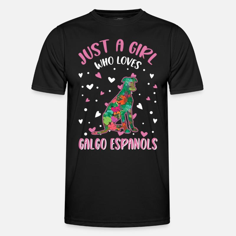 Galgo Espanol Mädchen Spanischer Windhund Galgo Männer Funktions-T-Shirt