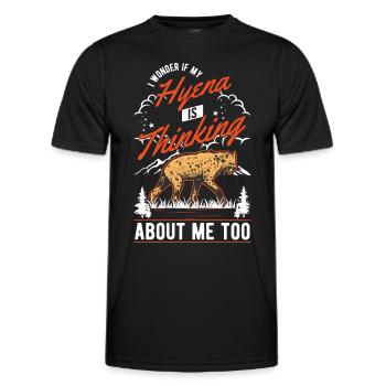 Hyäne Geschenk Erdwolf Hyena - Männer Funktions-T-Shirt - Schwarz - Vorne - AI Model Male 178 dark (178cm)