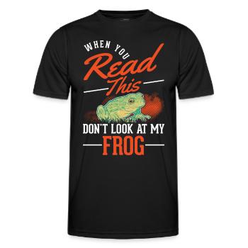 Frog Gift Tree Frog - Men's Functional T-Shirt - black - Front - AI Model Male 178 dark (178cm)