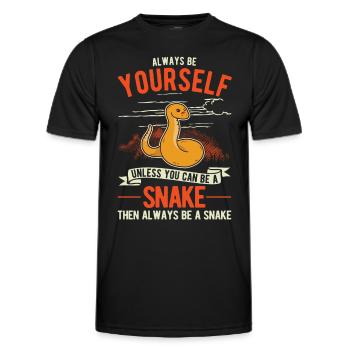 Always Be Yourself Snake Schlange - Men's Functional T-Shirt - black - Front - AI Model Male 178 dark (178cm)