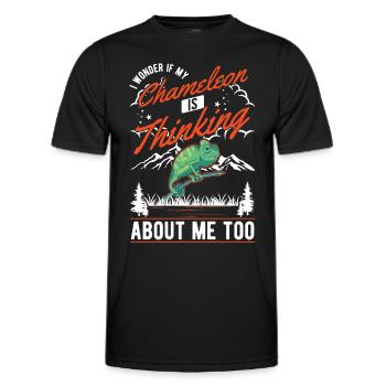 Cadeau caméléon Caméléon - T-shirt sport Homme - noir - Devant - AI Model Male 178 dark (178cm)