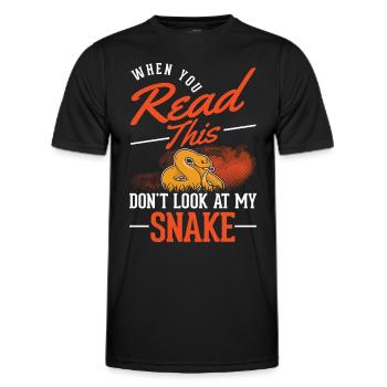 Schlangen Besitzer Kornnatter Natter - Männer Funktions-T-Shirt - Schwarz - Vorne - AI Model Male 178 dark (178cm)