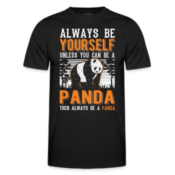 Always be yourself Panda - Men's Functional T-Shirt - black - Front - AI Model Male 178 dark (178cm)