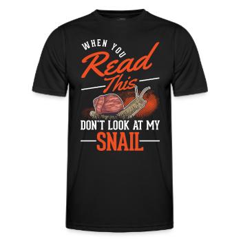 Schnecke Geschenk Weinbergschnecke - Männer Funktions-T-Shirt - Schwarz - Vorne - AI Model Male 178 dark (178cm)