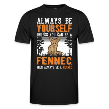Always be yourses Fennec Wüstenfuchs Fennek - Männer Funktions-T-Shirt - Schwarz - Vorne - AI Model Male 178 dark (178cm)