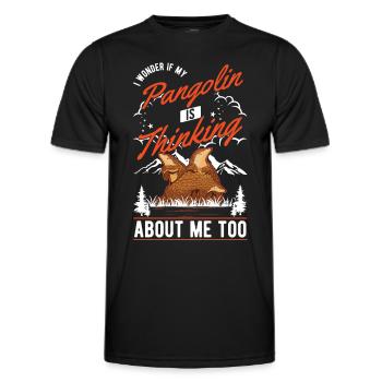 Pangolin Gift Pangolin - Men's Functional T-Shirt - black - Front - AI Model Male 178 dark (178cm)