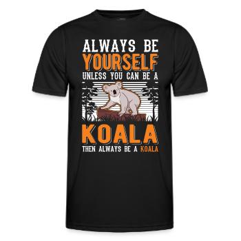 Always be yourself Koala - Männer Funktions-T-Shirt - Schwarz - Vorne - AI Model Male 178 dark (178cm)