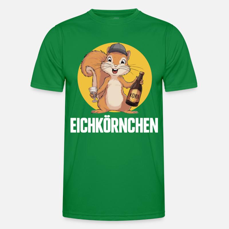 Eichkörnchen Eichhörnchen mit Korn Männer Funktions-T-Shirt
