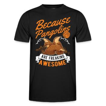 Pangolin Geschenk Schuppentier - Männer Funktions-T-Shirt - Schwarz - Vorne - AI Model Male 178 dark (178cm)