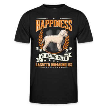 Lagotto Romagnolo Glück Wasserhund - Männer Funktions-T-Shirt - Schwarz - Vorne - AI Model Male 178 dark (178cm)