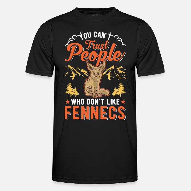 Fennek Geschenk Wüstenfuchs Fennec - Männer Funktions-T-Shirt - Schwarz