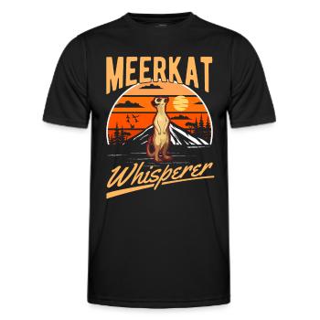 Erdmännchen Flüsterer Meerkat Whisperer - T-shirt sport Homme - noir - Devant - AI Model Male 178 dark (178cm)