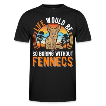 Fennec Cadeau Fennec Renard du désert - T-shirt sport Homme - noir - Devant - AI Model Male 178 dark (178cm)
