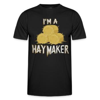 Lustiger Heumacher Bauernhof Lebensstil Heu - Männer Funktions-T-Shirt - Schwarz - Vorne - AI Model Male 178 dark (178cm)