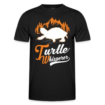 Turtle Whisper Nature Forest Mountains - Men's Functional T-Shirt - black - Front - AI Model Male 178 dark (178cm)
