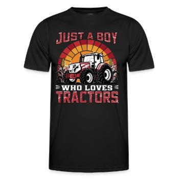 Traktor Landmaschine Schlepper Trecker - Männer Funktions-T-Shirt - Schwarz - Vorne - AI Model Male 178 dark (178cm)