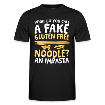 Fake gluten freenoodle An Impasta - Männer Funktions-T-Shirt - Schwarz - Vorne - AI Model Male 178 dark (178cm)