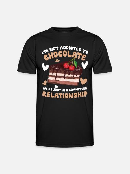 Chocolate Relationship Cake Chocolate Cake - Männer Funktions-T-Shirt - Schwarz