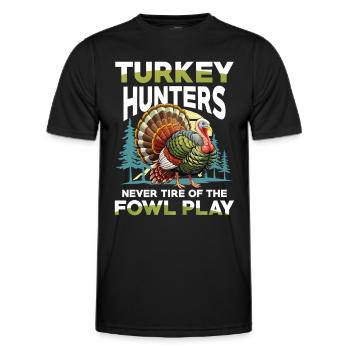 Aventure de chasse à la dinde : Je veux juste chasser la dinde - T-shirt sport Homme - noir - Devant - AI Model Male 178 dark (178cm)