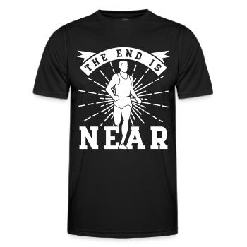 Marathon The End Is Near Running Gift - Men's Functional T-Shirt - black - Front - AI Model Male 178 dark (178cm)