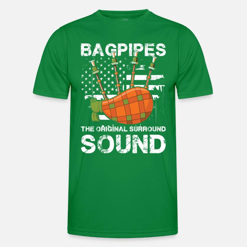 Cornemuse Le son surround original écossais T-shirt sport Homme