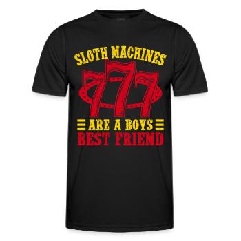 Gambling Fan Slot Machine Boys Best Friend Casino - Männer Funktions-T-Shirt - Schwarz - Vorne - AI Model Male 178 dark (178cm)