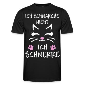 Ich schnarche nicht ich schnurre - lustige Katze - Männer Funktions-T-Shirt - Schwarz - Vorne - AI Model Male 178 dark (178cm)