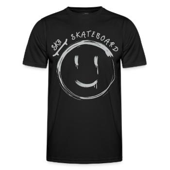 Skateboard Skater Skaten - Männer Funktions-T-Shirt - Schwarz - Vorne - AI Model Male 178 dark (178cm)