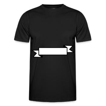 White Ribbon Banner - Men's Functional T-Shirt - black - Front - AI Model Male 178 dark (178cm)