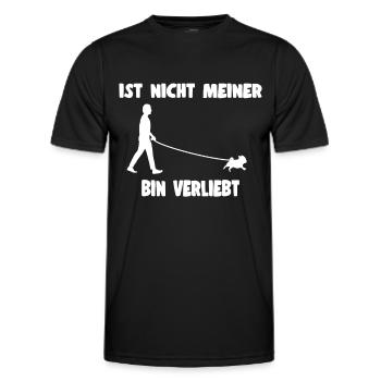 Nicht Meiner Bin Verliebt Herrchen Geschenkidee - Männer Funktions-T-Shirt - Schwarz - Vorne - AI Model Male 178 dark (178cm)