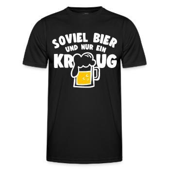 Bier Spruch Soviel Bier Und Nur Ein Krug Bierfans - Männer Funktions-T-Shirt - Schwarz - Vorne - AI Model Male 178 dark (178cm)