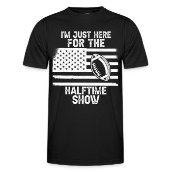 Je suis juste ici pour le football spectacle de la mi-temps - T-shirt sport Homme - noir - Devant - AI Model Male 178 dark (178cm)