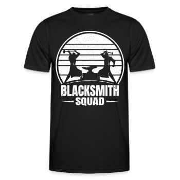 Idée cadeau Blacksmithing Anvil Blacksmith Squad - T-shirt sport Homme - noir - Devant - AI Model Male 178 dark (178cm)