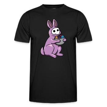 Lapin gothique Lapin gothique Gothique Pâques Emo Goth - T-shirt sport Homme - noir - Devant - AI Model Male 178 dark (178cm)
