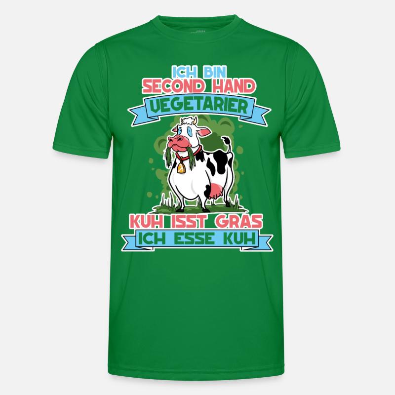 I'm Second Hand Vegetarian Cow Eats Grass Men's Functional T-Shirt