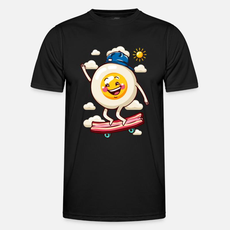 Oeuf plat skateboard T-shirt sport Homme