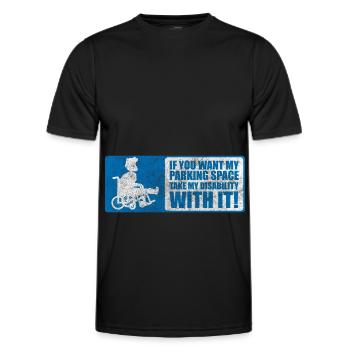 Disability Handicap - Men's Functional T-Shirt - black - Front - AI Model Male 178 dark (178cm)