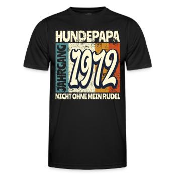 50 Jahre Geschenk Geburtstag Hund Hundehalter 1972 - Männer Funktions-T-Shirt - Schwarz - Vorne - AI Model Male 178 dark (178cm)