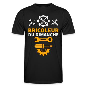 Bricoleur du dimanche 5 - T-shirt sport Homme - noir - Devant - AI Model Male 178 dark (178cm)