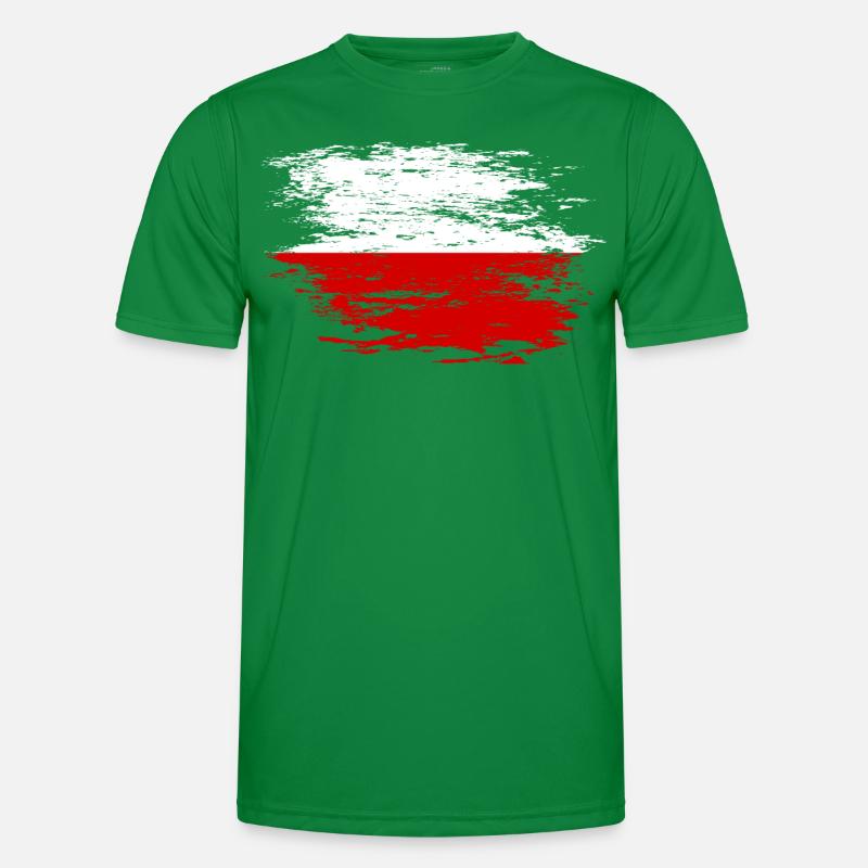 Drapeau polonais utilisé T-shirt sport Homme